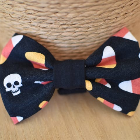 Halloween Candy Corn Dog Bow Tie
