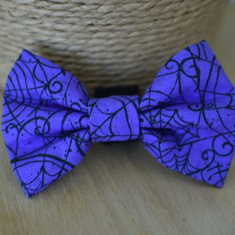 Halloween Spider Web Dog Bow Tie