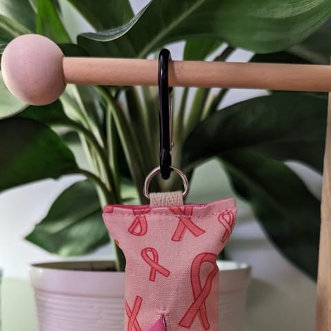 Pink Ribbon Dog Waste Bag Dispenser