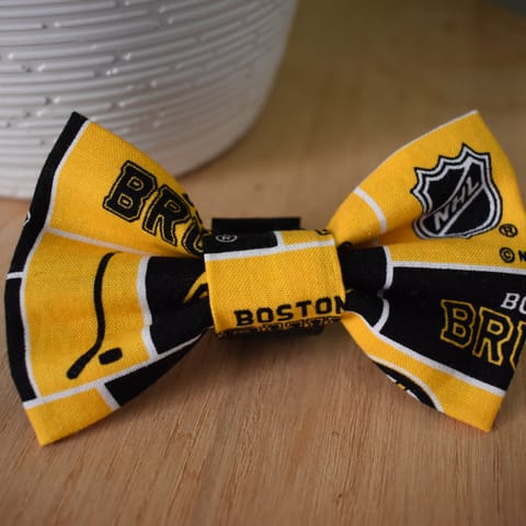 Boston Bruins Dog Bow Tie