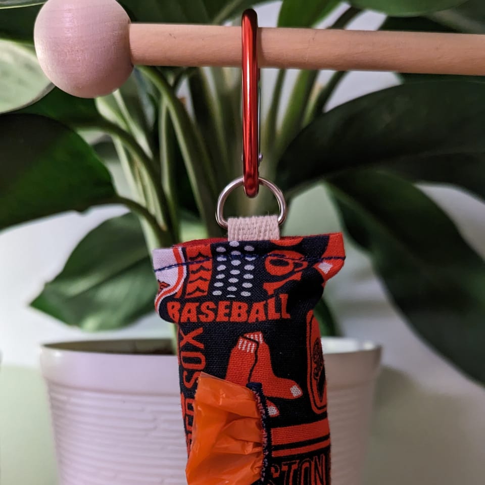 Boston Red Sox Baseball Dog Waste Bag Dispenser, photo 1 of 2