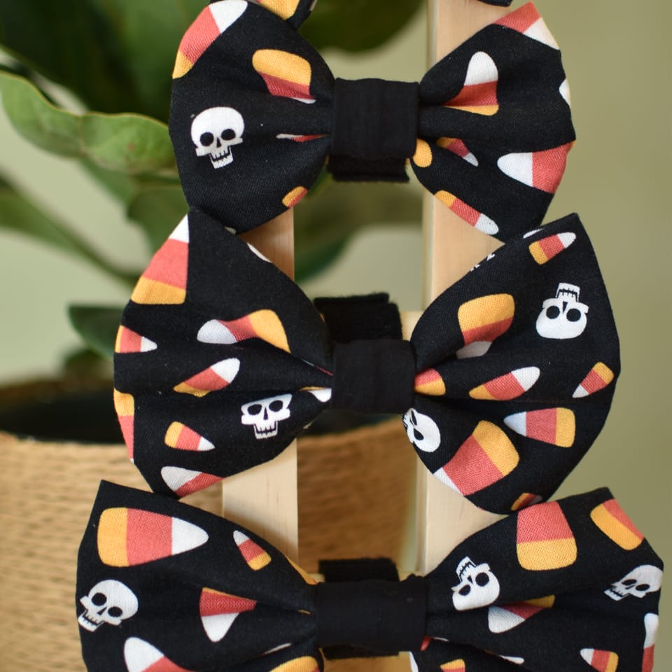 Halloween Candy Corn Dog Bow Tie, photo 2 of 2