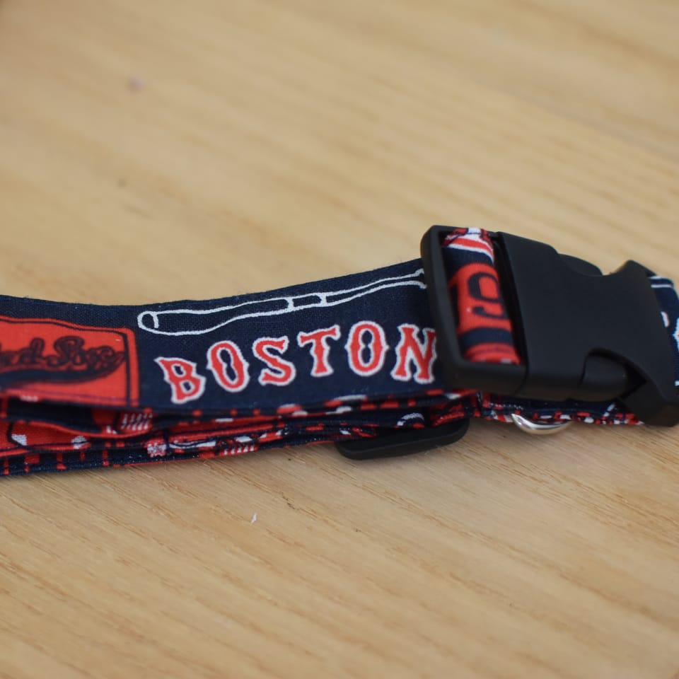 Adjustable Boston Red Sox Dog Collar, photo 2 of 2