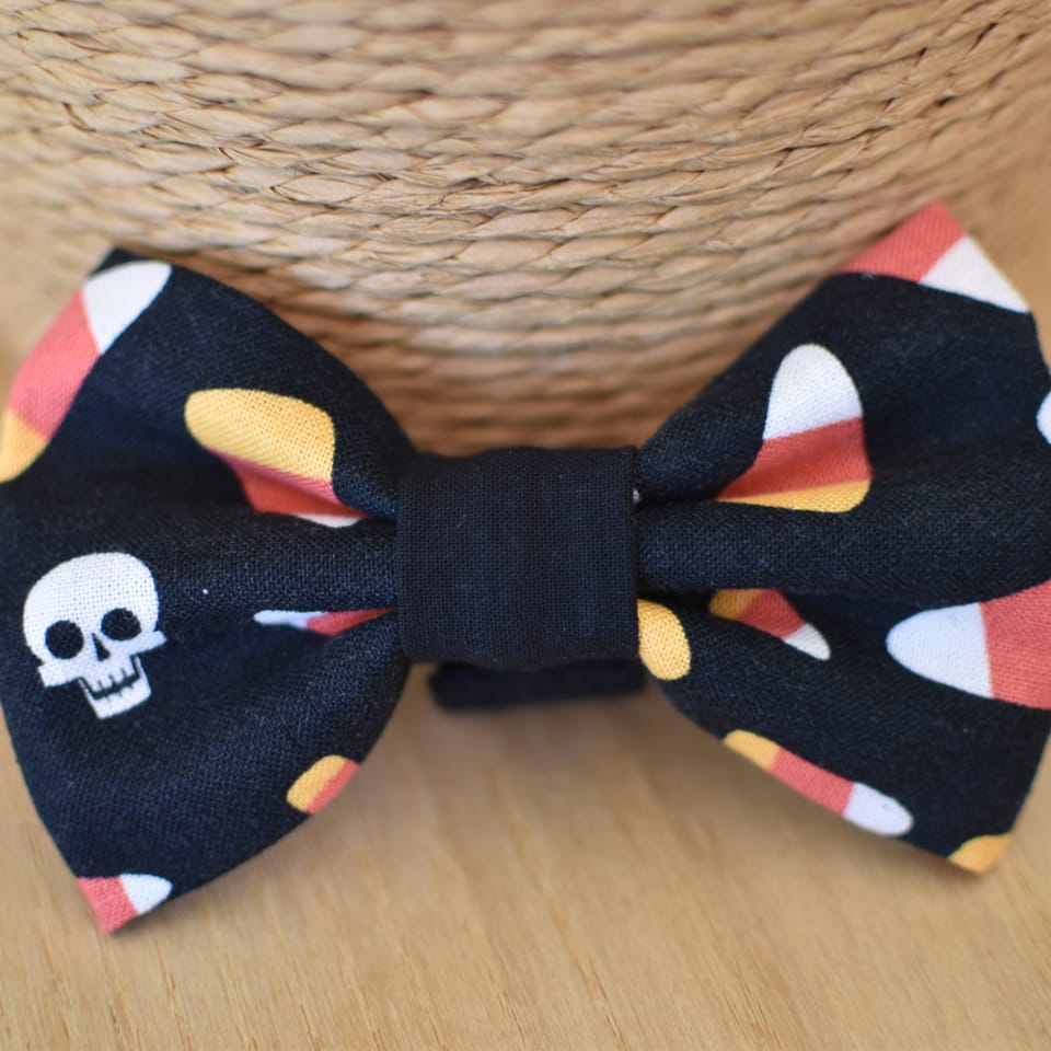 Halloween Candy Corn Dog Bow Tie, photo 1 of 2