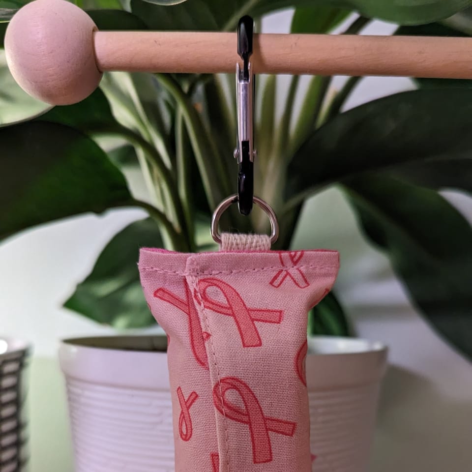 Pink Ribbon Dog Waste Bag Dispenser, photo 2 of 2